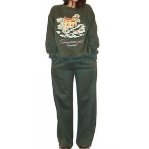 NEW BAILEY ROSE hometown girl sweatpants in green